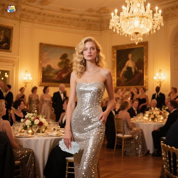 ⚡ Women's Rhinestone Sparkly Handmade Glitter Diamond Flower Silver Clutch Bag - Picture 2 of 6